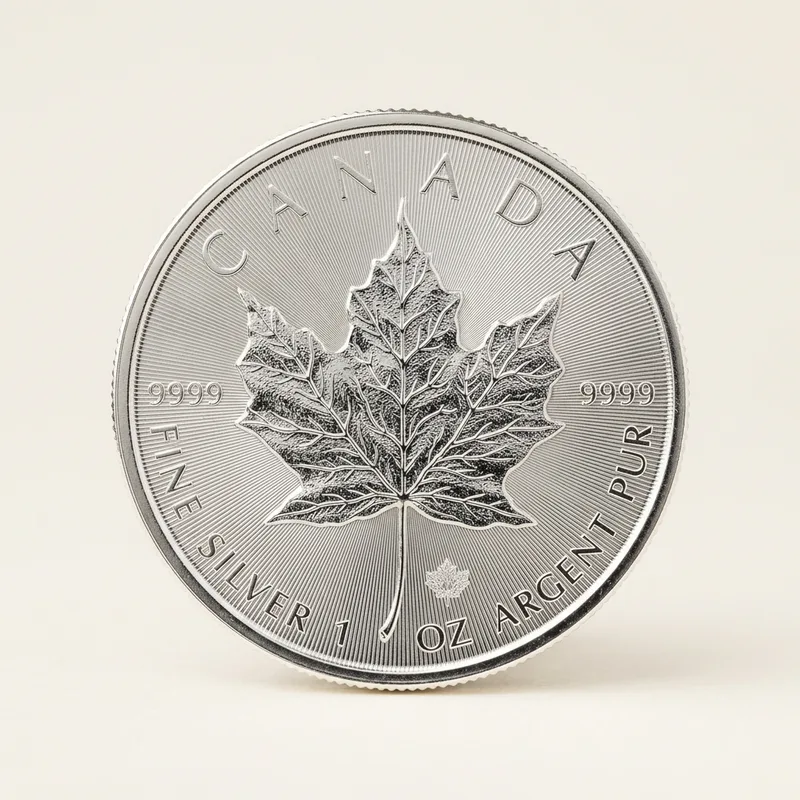 Random Year Canadian Silver Maple Leaf product photograph